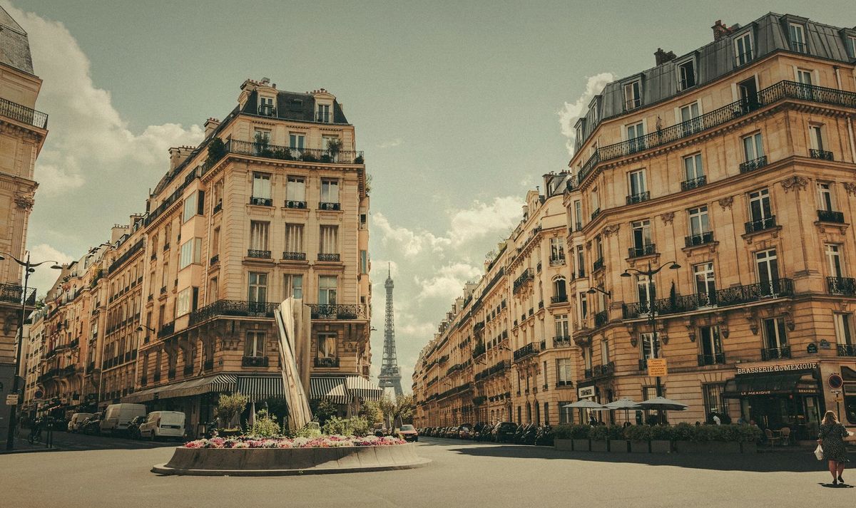 Haussmann-era balconies on a Parisian boulevard
