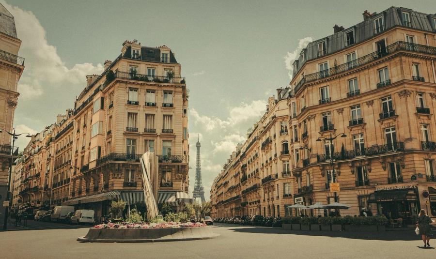 Haussmann-era balconies on a Parisian boulevard