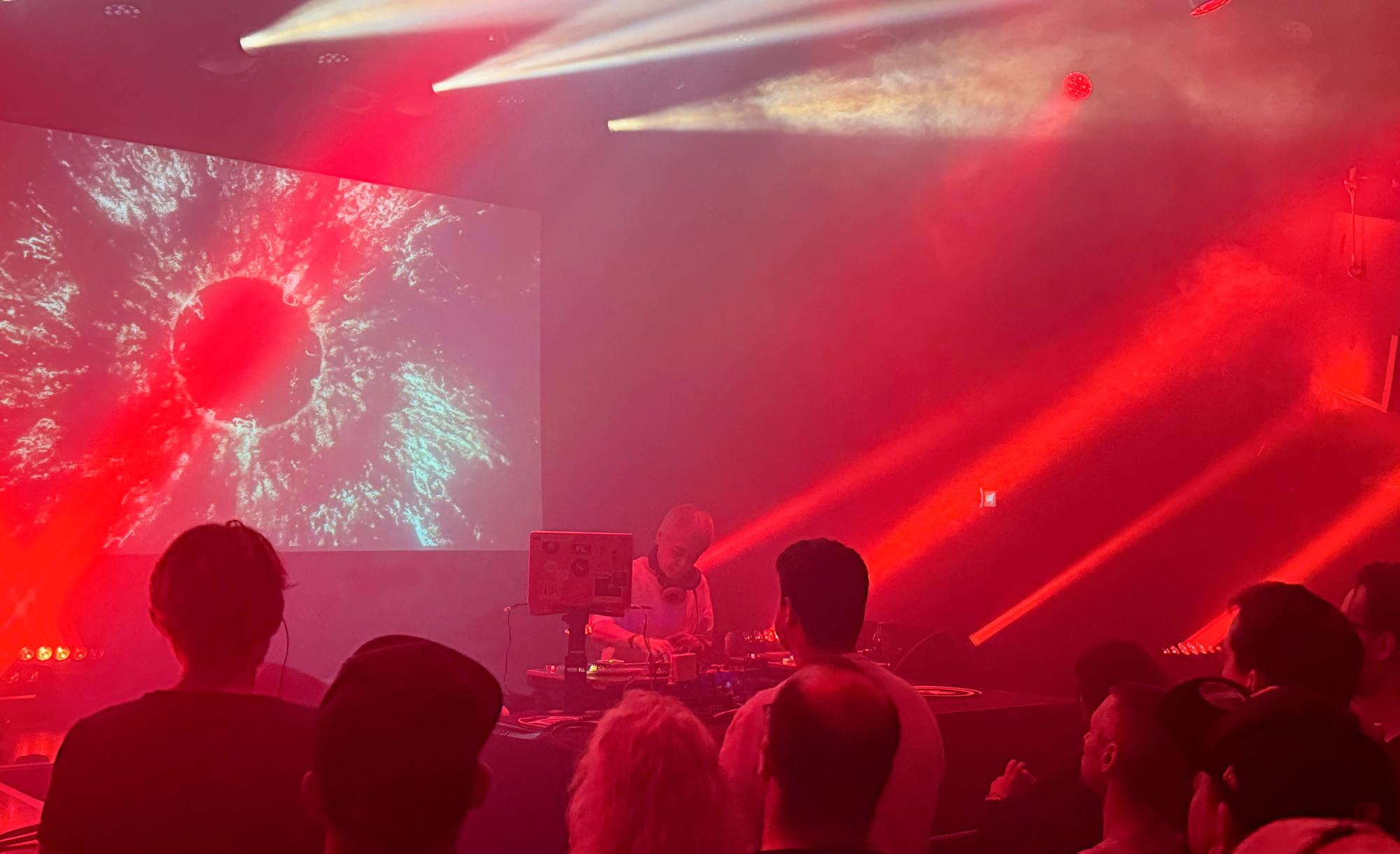 DJ Krush in his DJ booth
