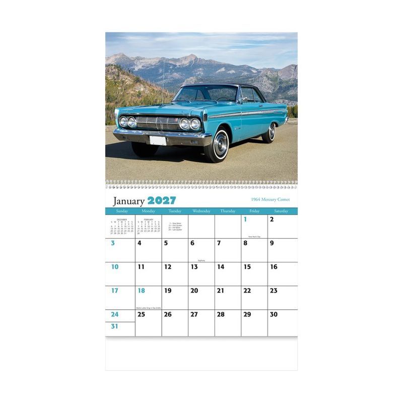 Muscle Cars 2027 Spiral Bound Wall Calendar