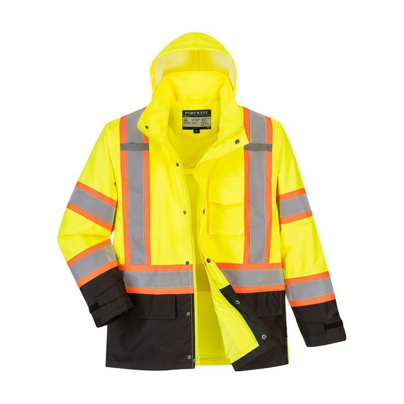 Hi-Vis Contrast Tape Rain Jacket