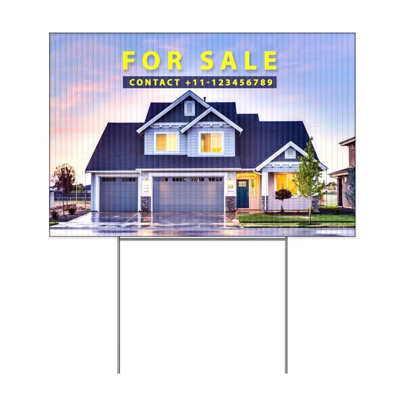 12" x 18" Corrugated Yard Sign, Full Color