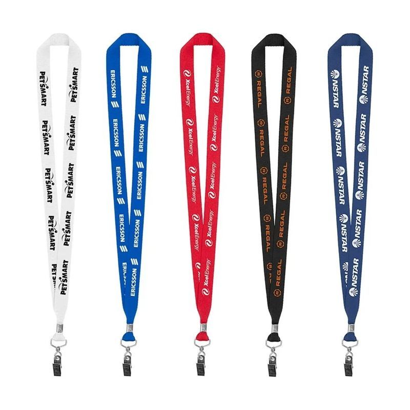 3/4" rPET Lanyard with Bulldog Clip
