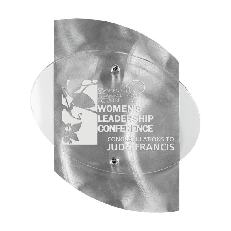 Angular Swirled Metal Plaque 8.75" x 10", Full Color