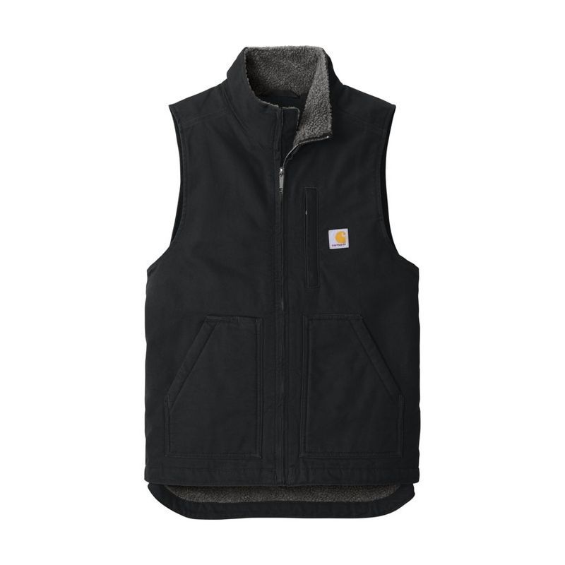 Sherpa-Lined Mock Neck Vest