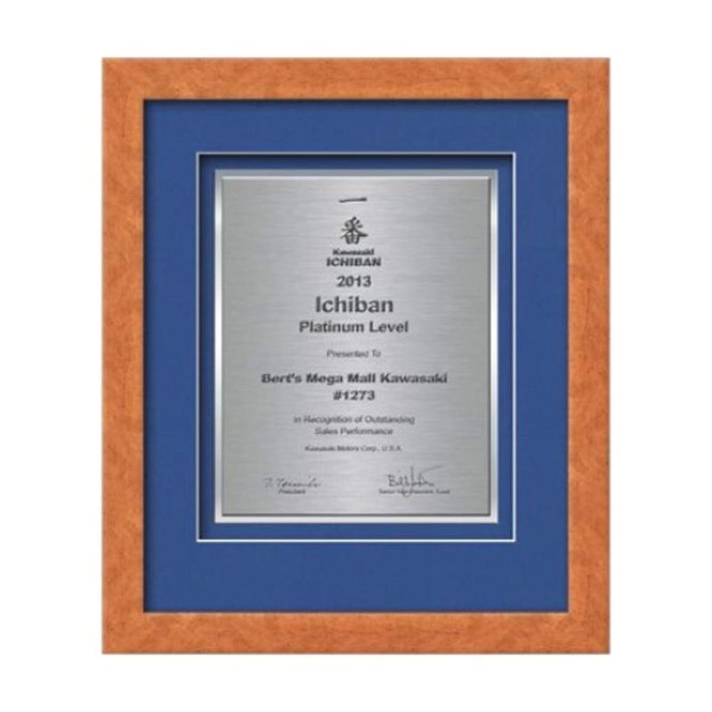 Eldridge Certificate Plaque, Light Walnut