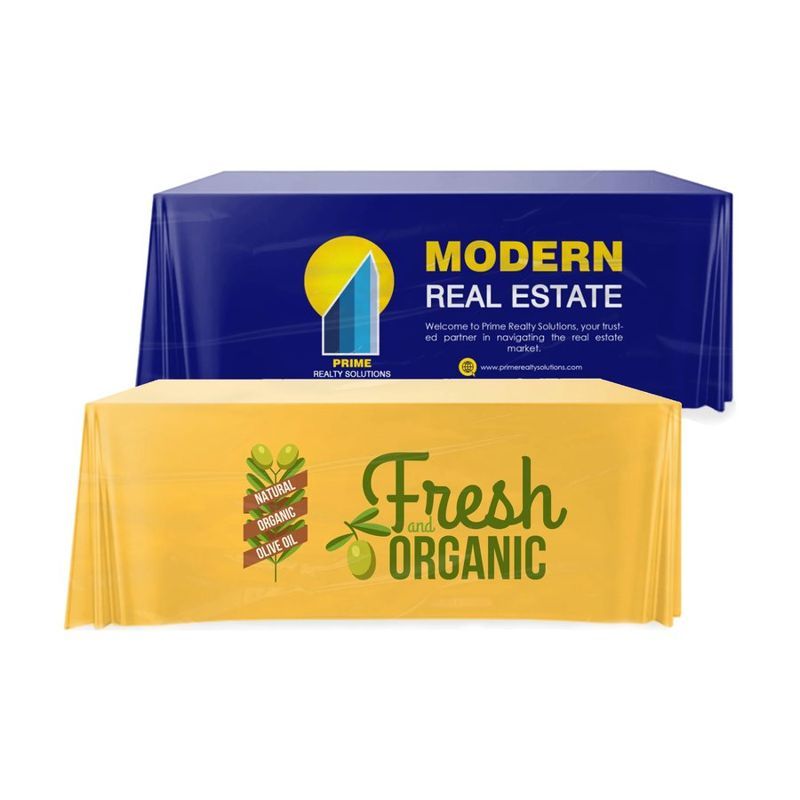 6 ft Full Color Disposable Plastic Table Cover