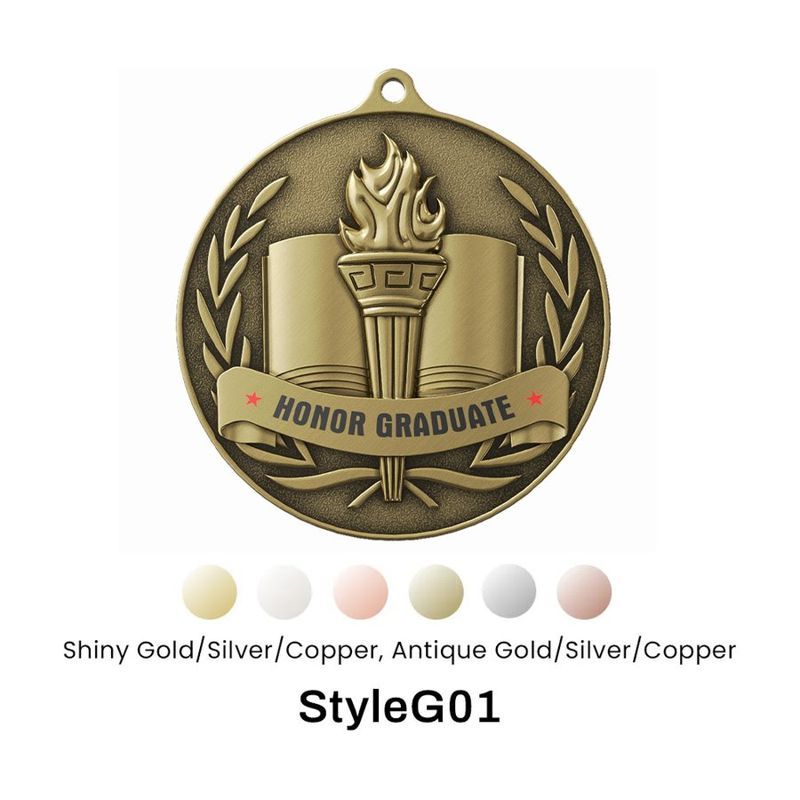 4.5" UV Printed Education Medal