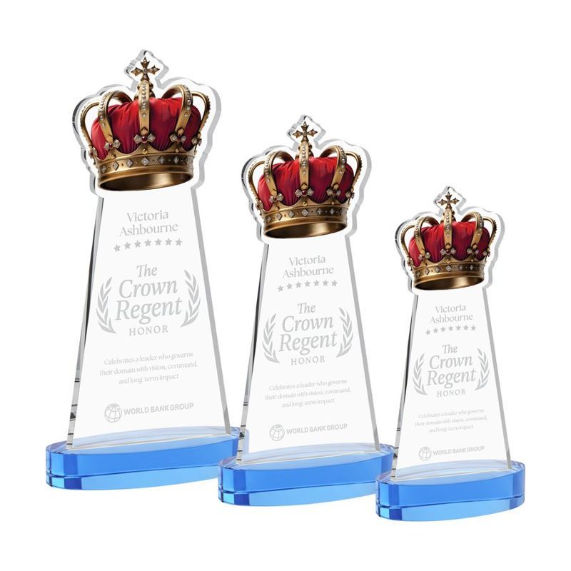 Crown Award on Alberton Base - Sky Blue