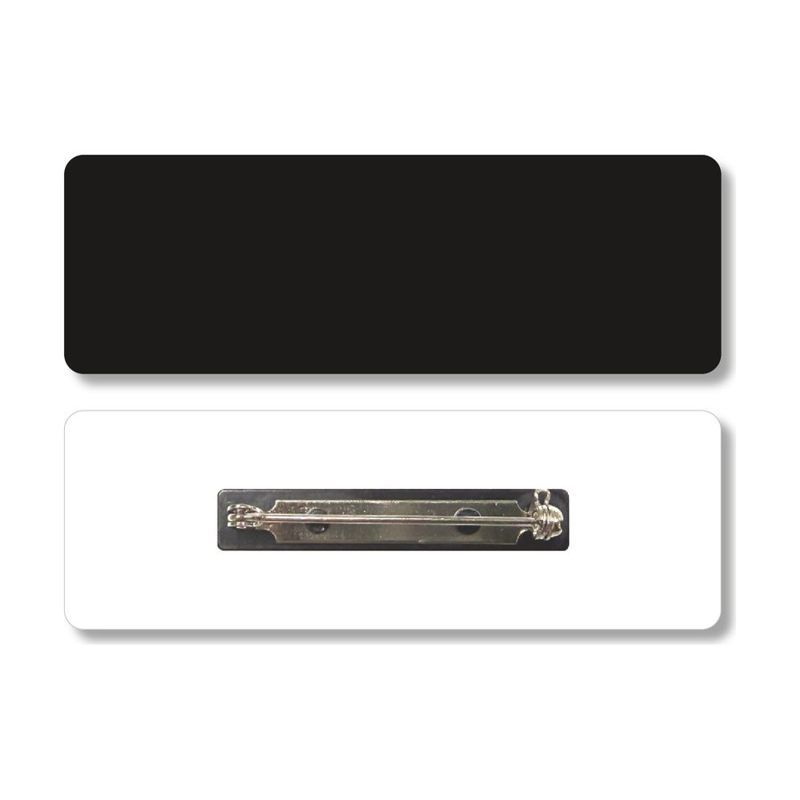 Plastic Name Badge 1" x 3" with Pin Back