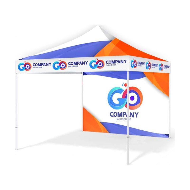 Custom Event Tent with Digitally Printed Full Wall