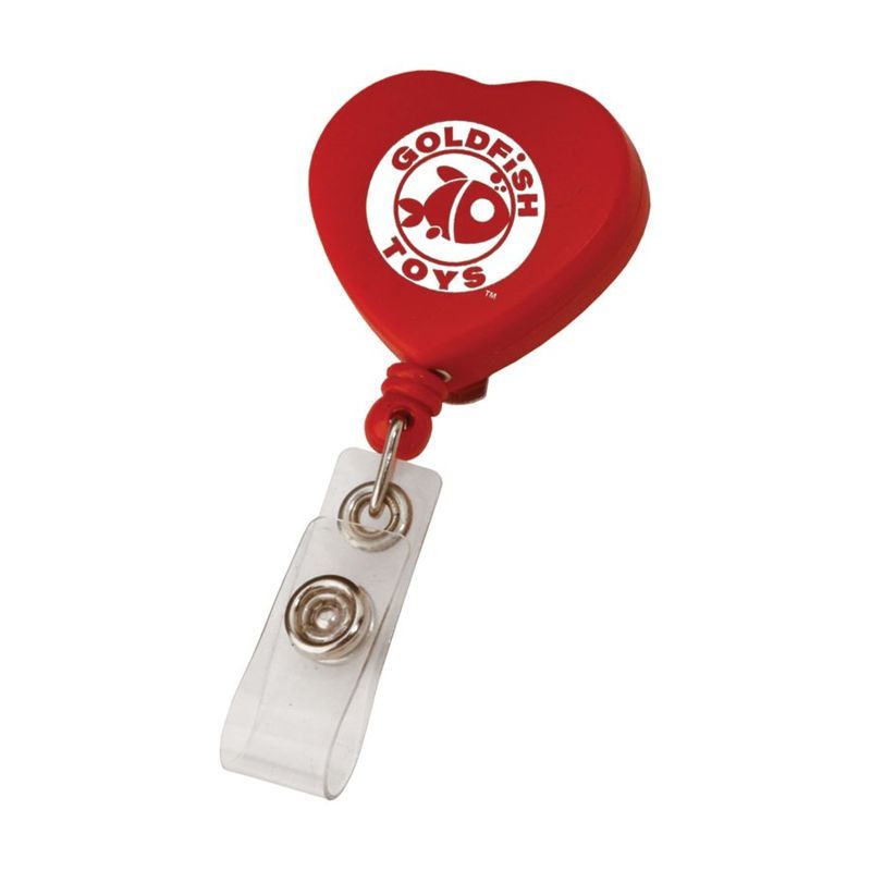 Heart Retractable Badge Holder