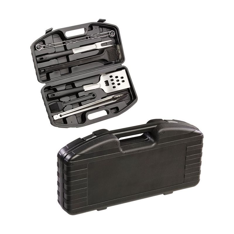 9-Piece Stainless Steel BBQ Set With Hardshell Case