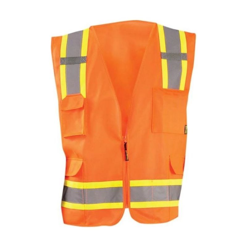 Two-Tone Surveyor Vest with Zipper