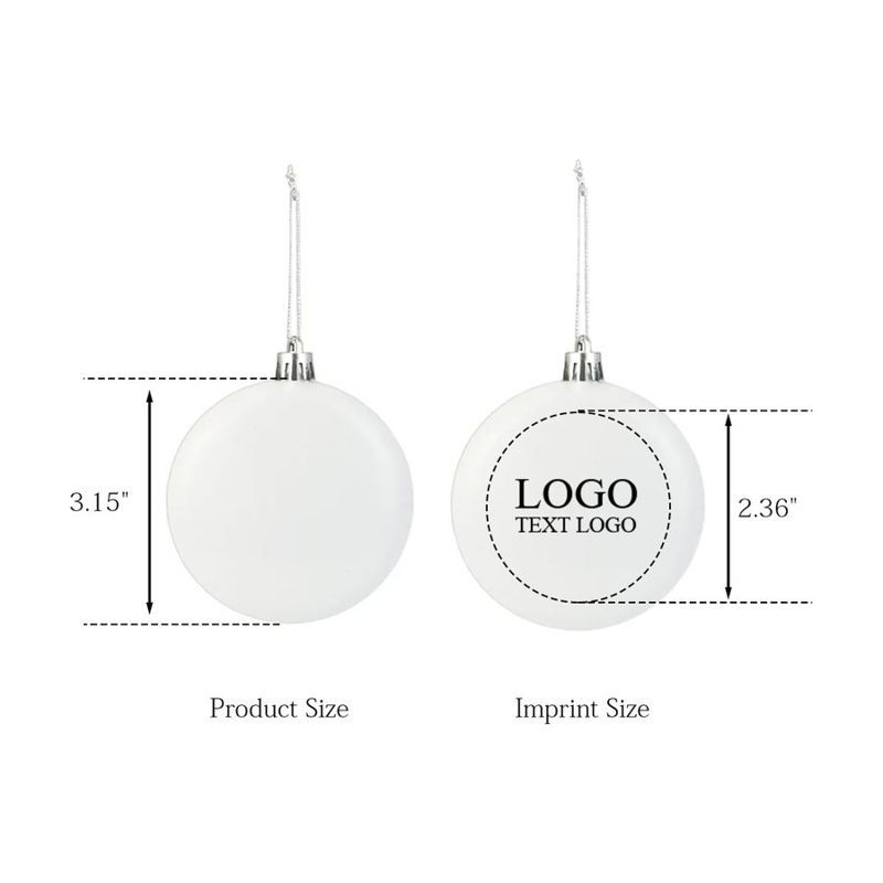 Shatter Resistant Flat Round Ornament