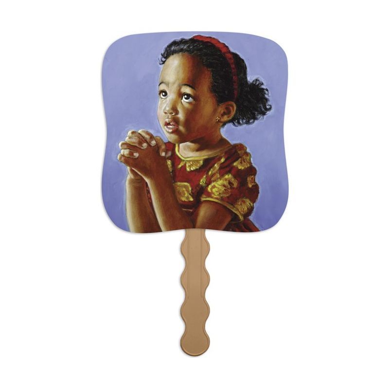 Heavenly Prayer Pictorial Hand Fan
