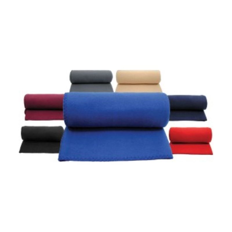 USA-Decorated Fleece Blanket with Whipstitch, 50 x 60