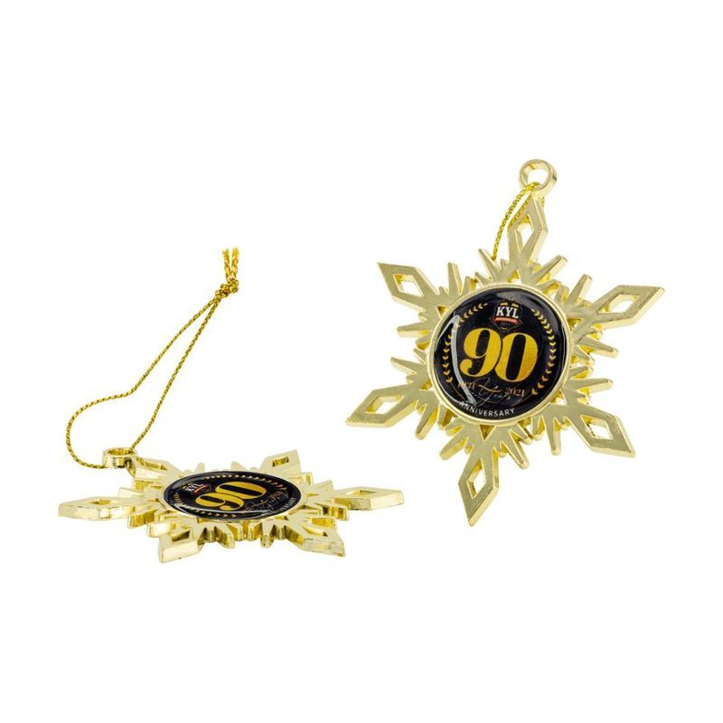 Gold Snowflake Ornament, 2-Sided