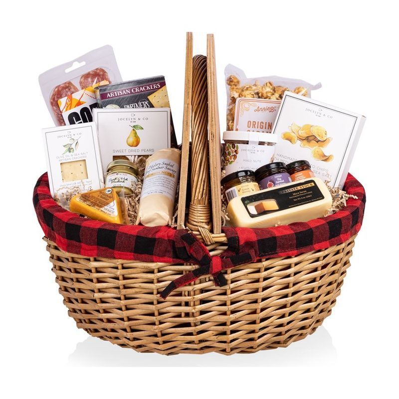 Country Basket with Gourmet Gift Pack