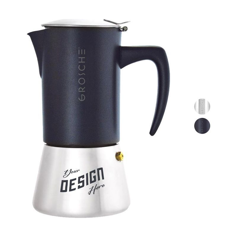 Grosche Milano Steel 6 Cup Moka Pot Espresso Coffee Maker