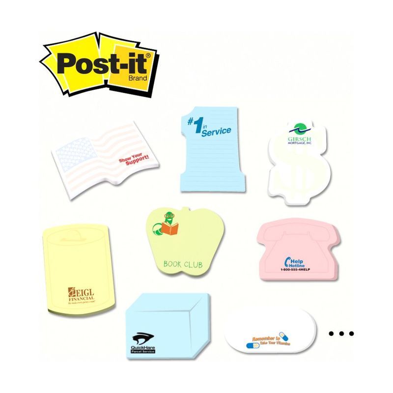 Post-it Custom Printed Notes Medium Shapes