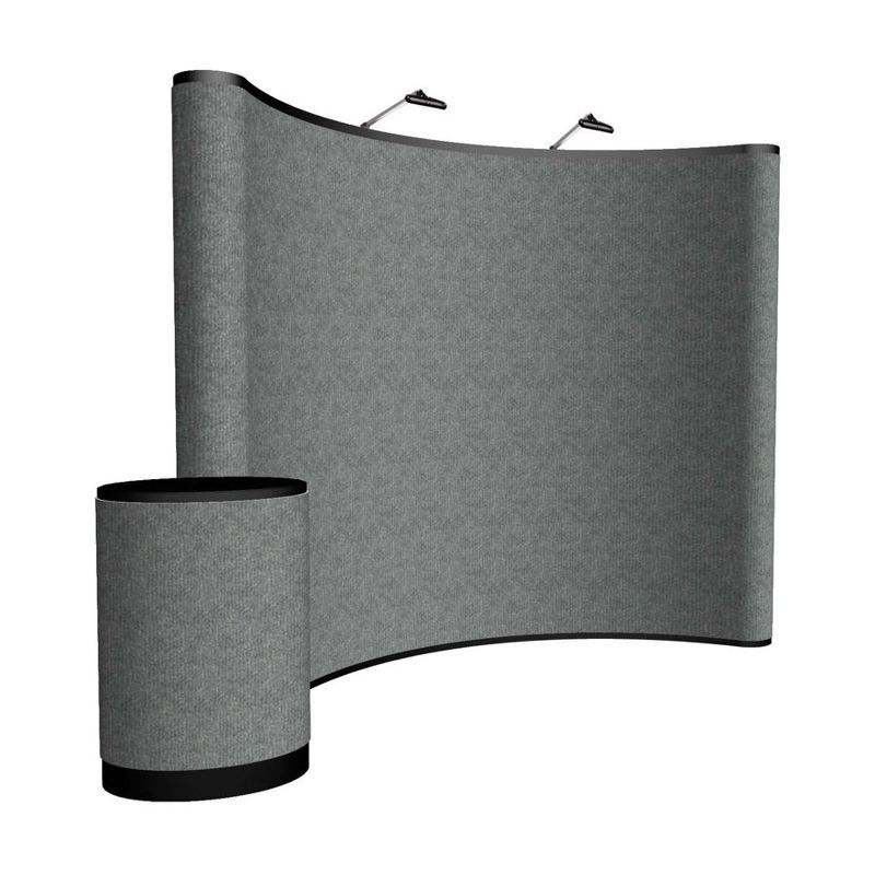 10 ft Curved ARISE Floor Display Kit, Fabric