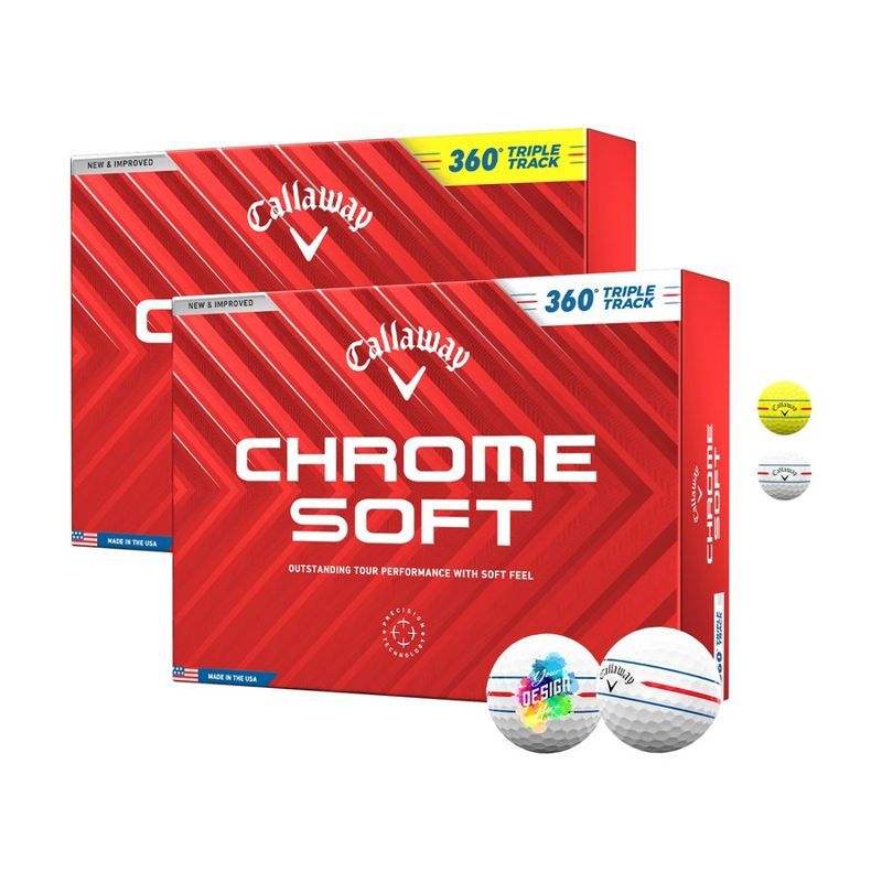 Callaway Chrome Soft 360 Triple Track Golf Balls, 12 Pack