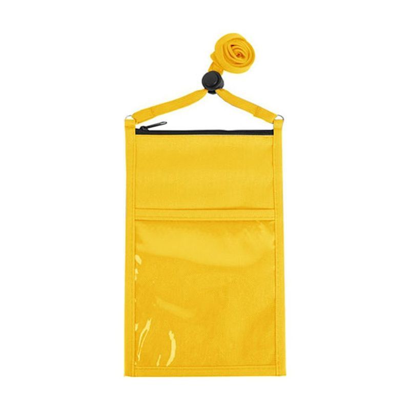 Polyester Large Double Pouch Neck Wallet