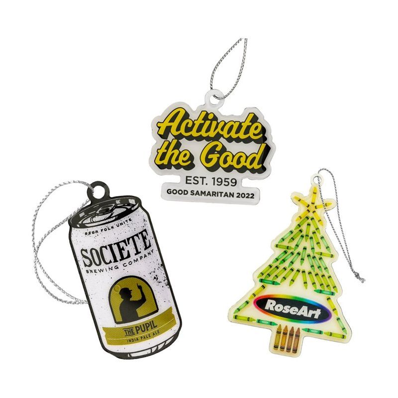 2.5 in Full Color Litho Holiday Ornament