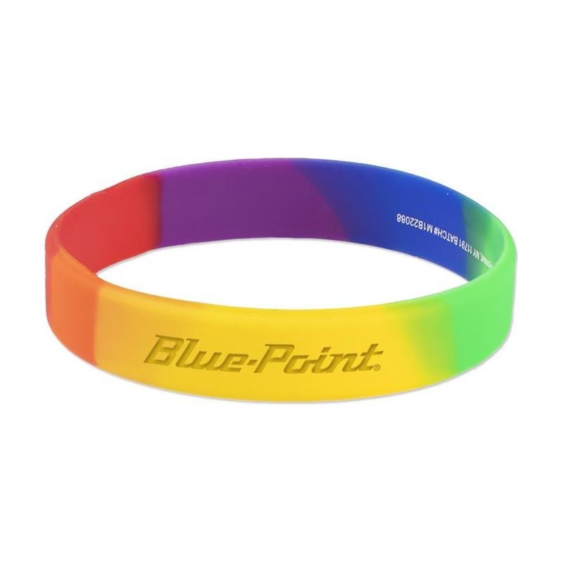 Debossed Rainbow Silicone Wristband
