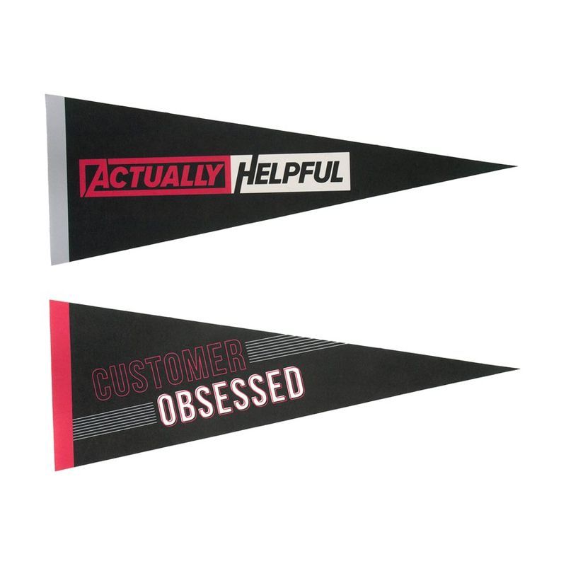 9" x 24" Full Color Felt Pennant, No Strip