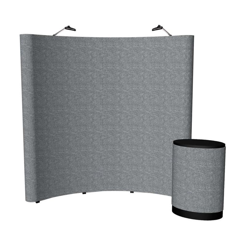 8 ft Echo Pop-Up Display Kit, Fabric with Lights