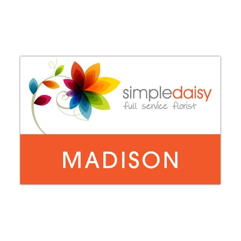 Express Full Color Plastic Name Badge 2" x 3"