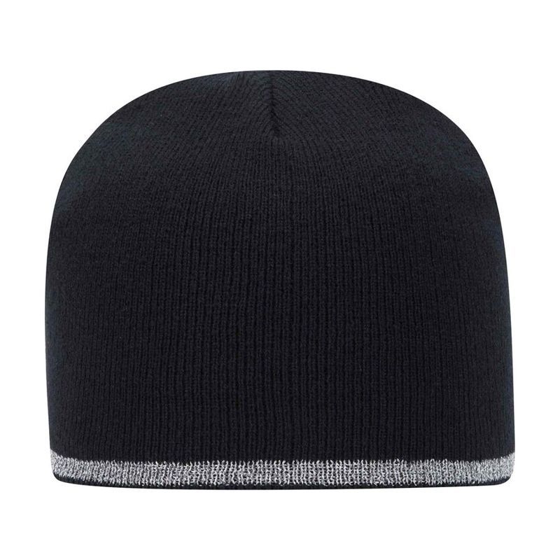 OTTO Cap 9" Classic Knit Beanie with Reflective Stripe