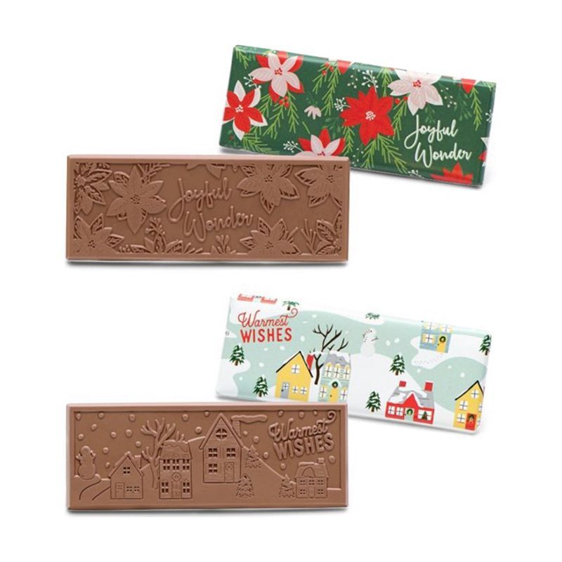 Holiday Mixed Case of 2 x 5 Inch Milk Chocolate Bars