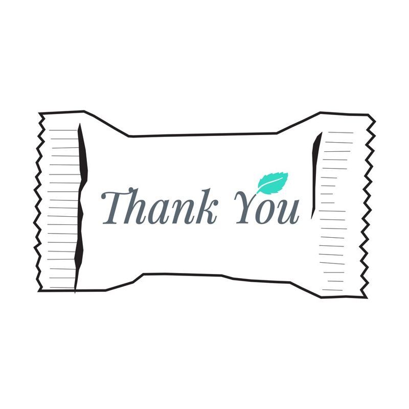 Pastel Buttermints in Thank You Wrapper
