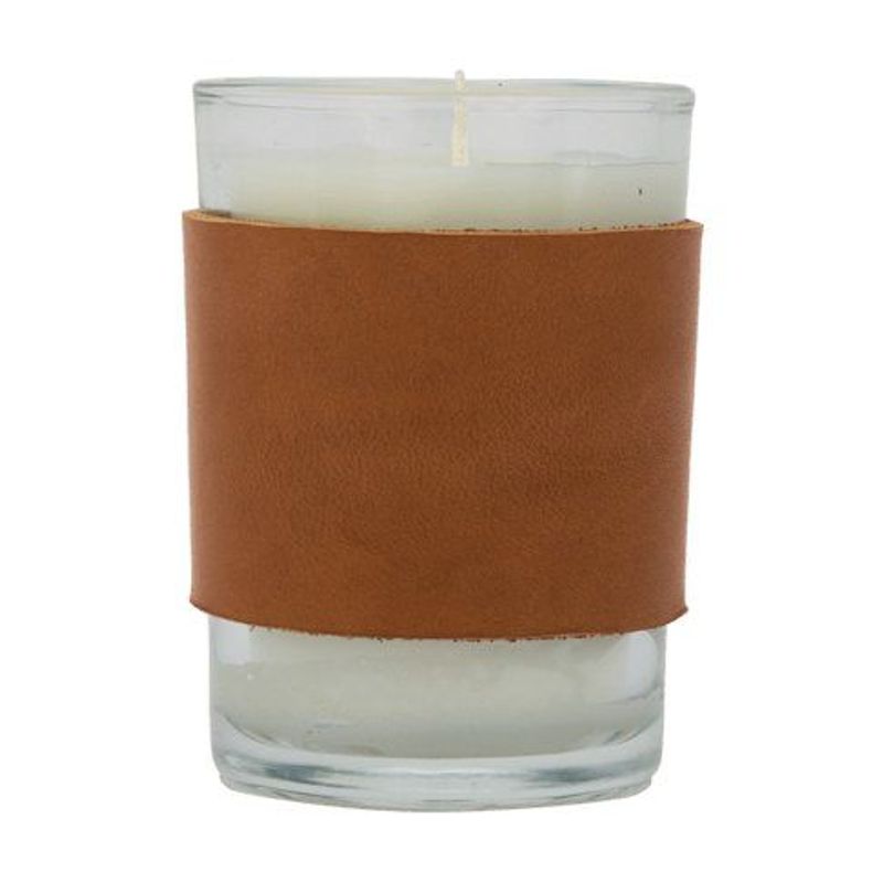 Leather Wrapped Candle 8 Oz