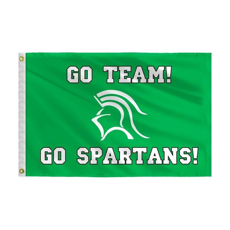 Spartan Mascot Flag