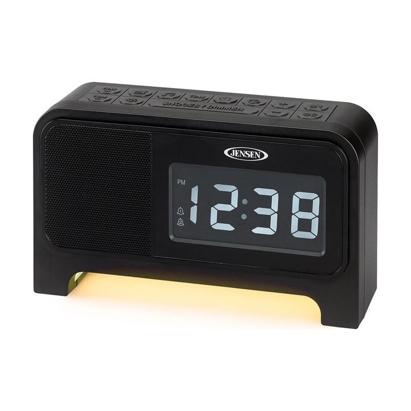 Digital Dual Alarm Clock Radio With Sounds and Night Light