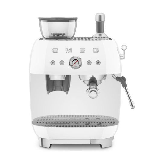 SMEG Manual Espresso Coffee Machine with Grinder White