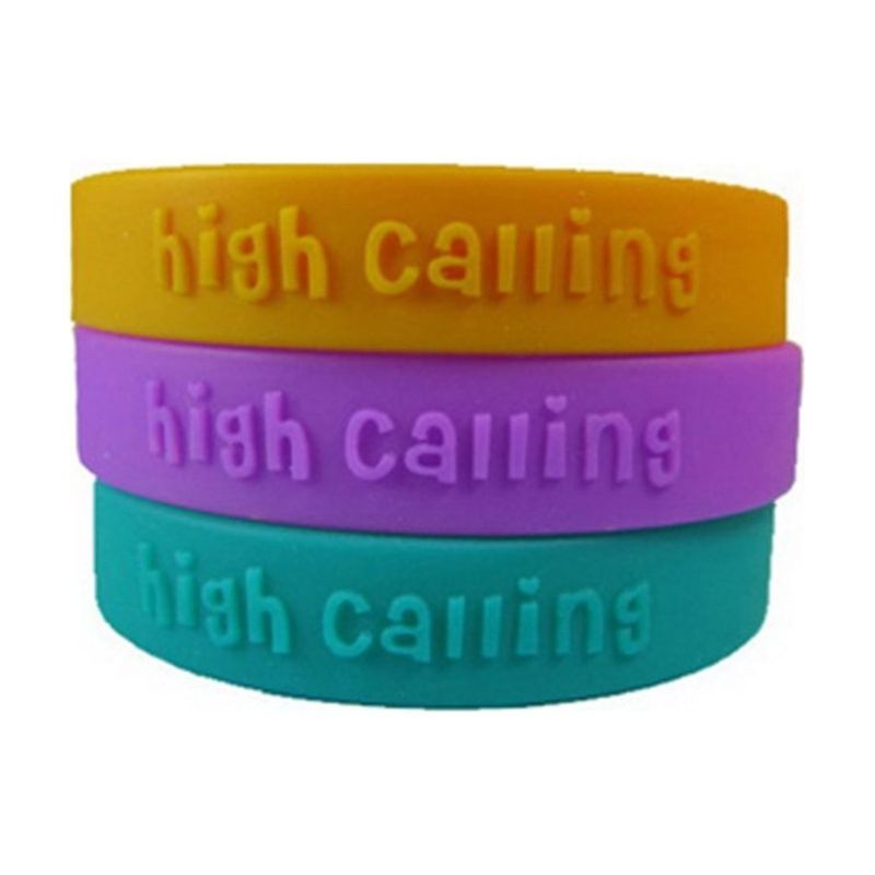 1 in Embossed Silicone Wristband