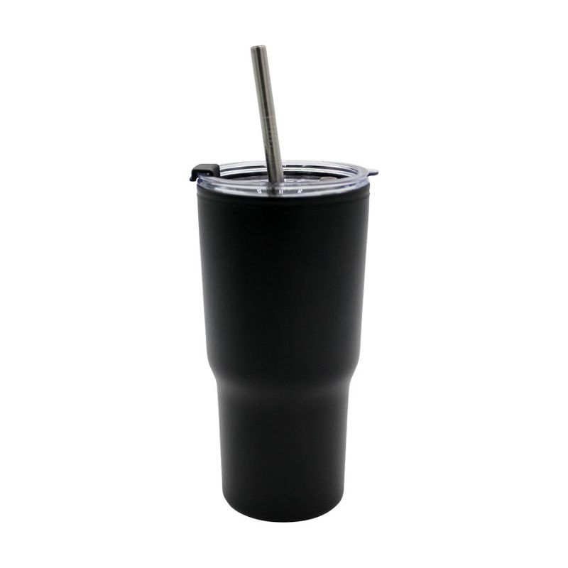 20 oz Recycled Tumbler With Stainless Straw Lid