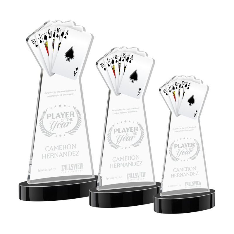 Poker Award on Alberton Base - Black