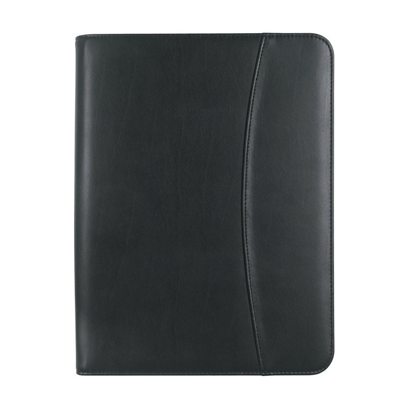 Leather Look Zippered Portfolio with Calculator