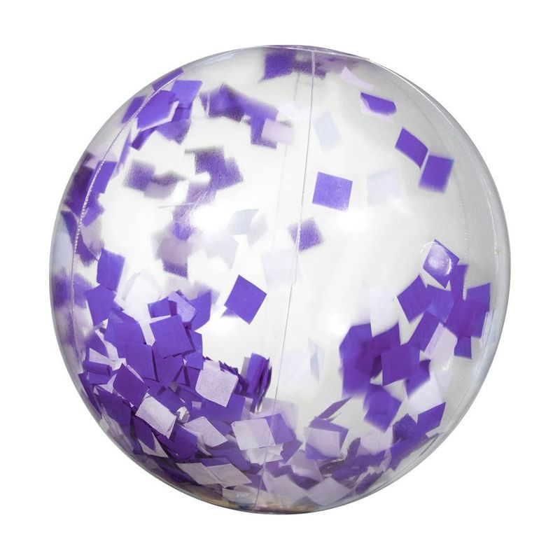 16" Purple and White Confetti Beach Ball