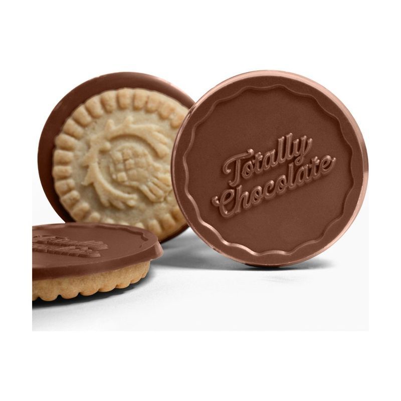 2.75 Inch Shortbread Cookie with Custom Engraved Chocolate