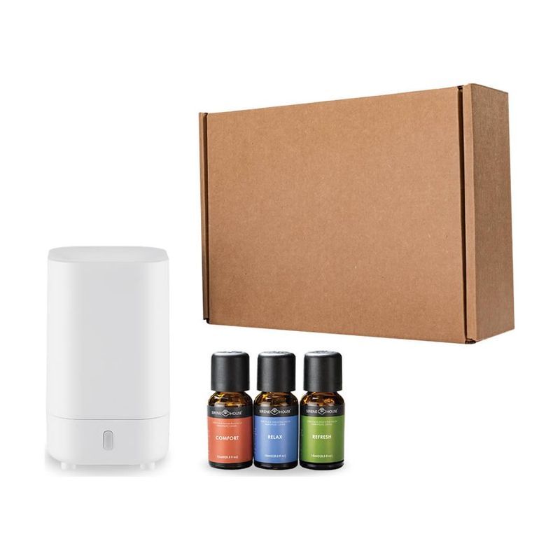Ultrasonic Aroma Diffuser and Essential Oil Spa Gift Set