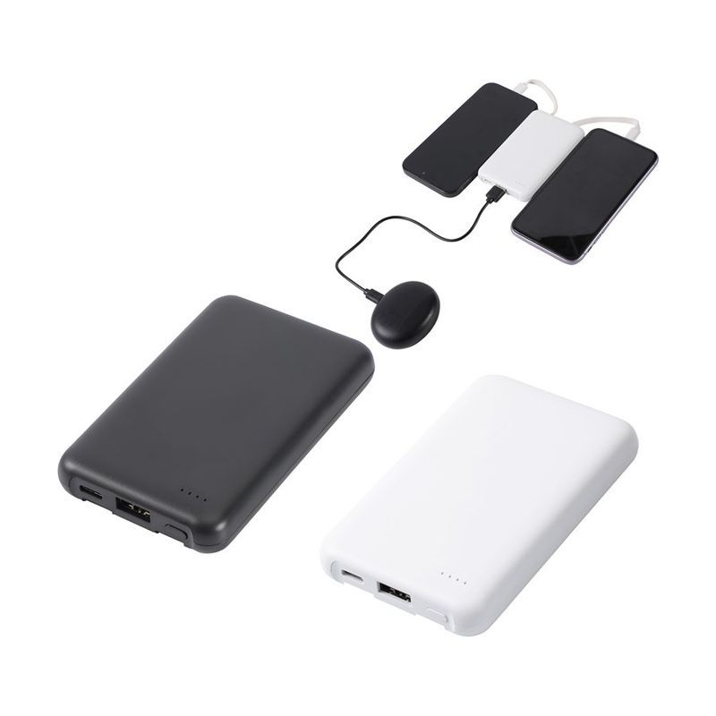 Guild 5000mAh UL-Listed Power Bank with Built-In Cables