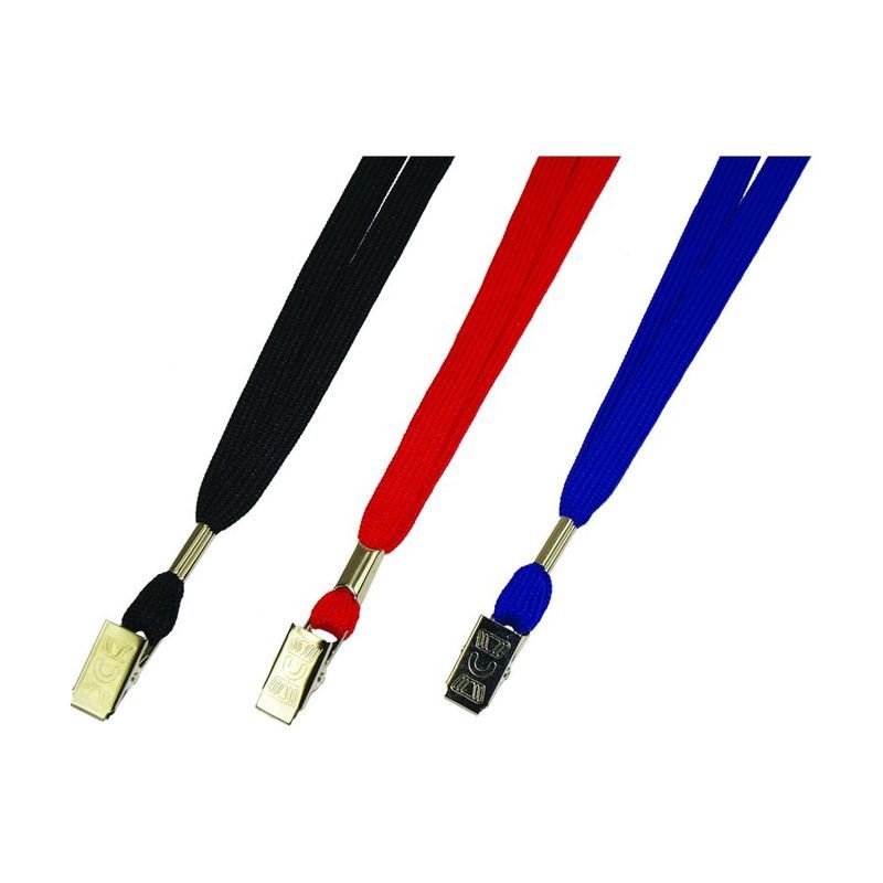 3/8" Flat Lanyard with Bulldog Clip