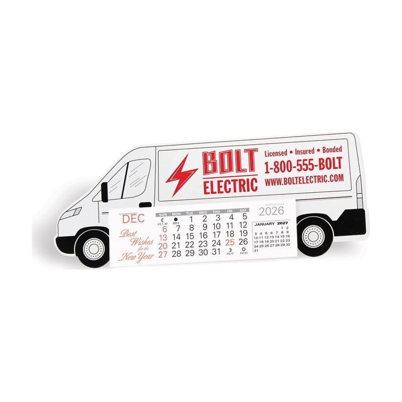 Service Van Shape Desk Calendar